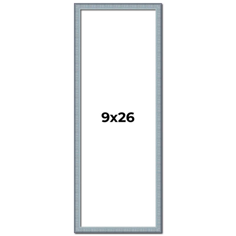 9x26 Frame Rustic Sky Blue Solid Wood Picture Frame | 0.75 Inch