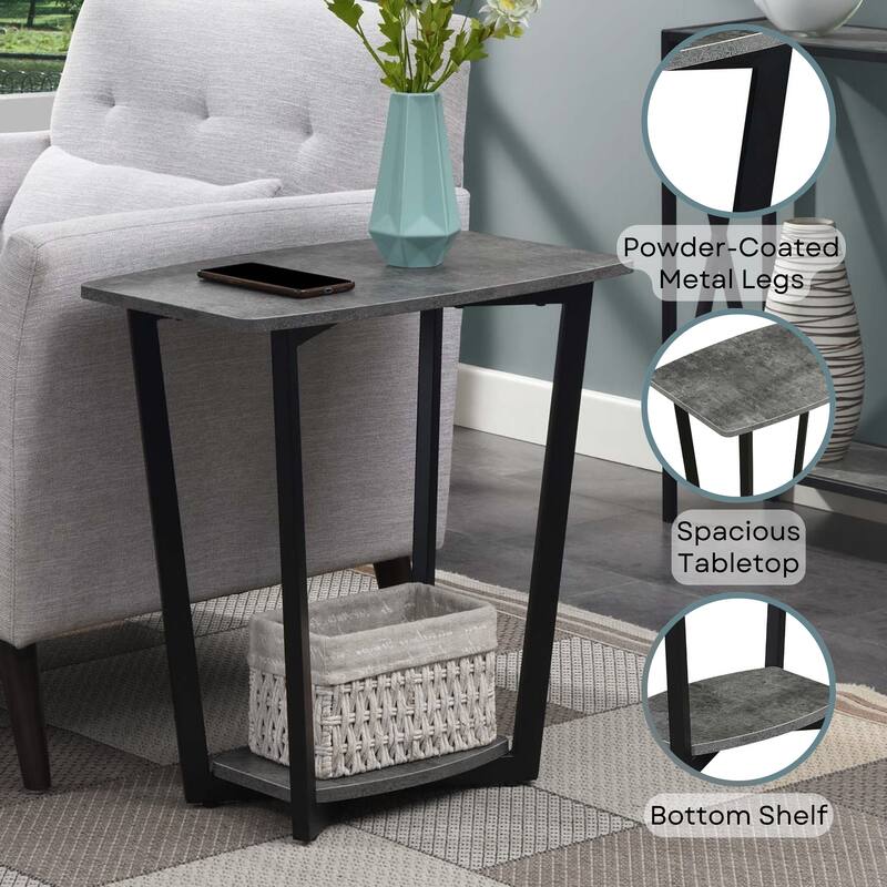 Convenience Concepts Graystone Chairside End Table with Shelf