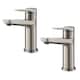 KRAUS Indy Single Handle 1-Hole Bathroom Faucet - Spot Free Stainless Steel (Pack of 2)