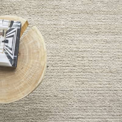 EXQUISITE RUGS Lauryn Handwoven Polyester/Cotton Beige Area Rug.