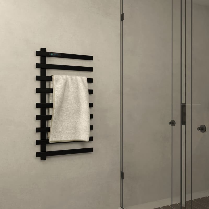 Electric Heated Towel Rack Wall Mounted Drying Rack, Stainless Steel Towel Warmer 9 Bars