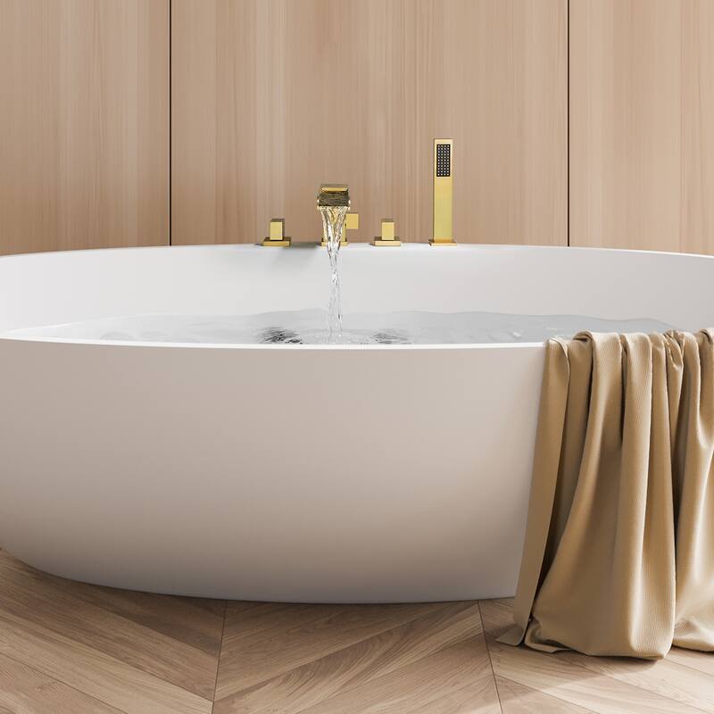 Altair Nairn Deck-Mount Roman Waterfall Tub Filler with Handshower