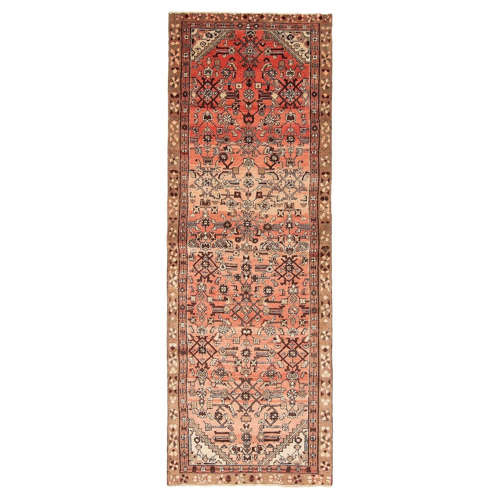 ECARPETGALLERY Hand-knotted Andelz Dark Copper Wool Rug - 3'3 x 9'5
