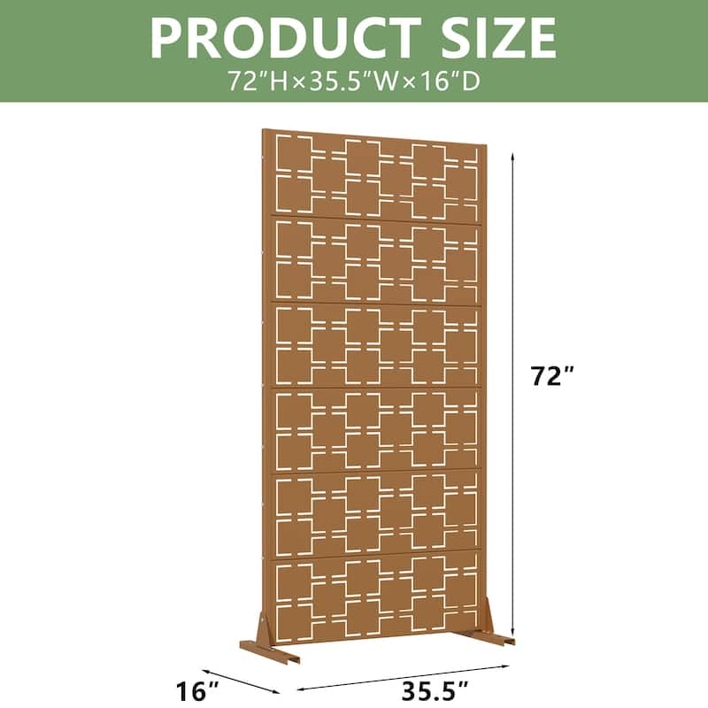 6 ft. H x 4 ft. Metal Privacy Screen Free Standing