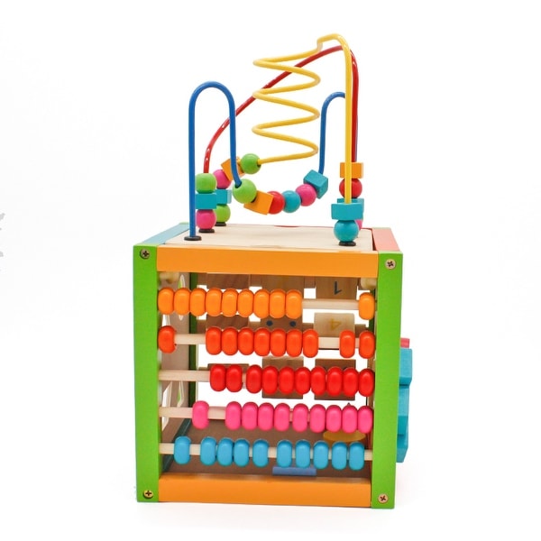 Tiny wooden learning store bead maze cube
