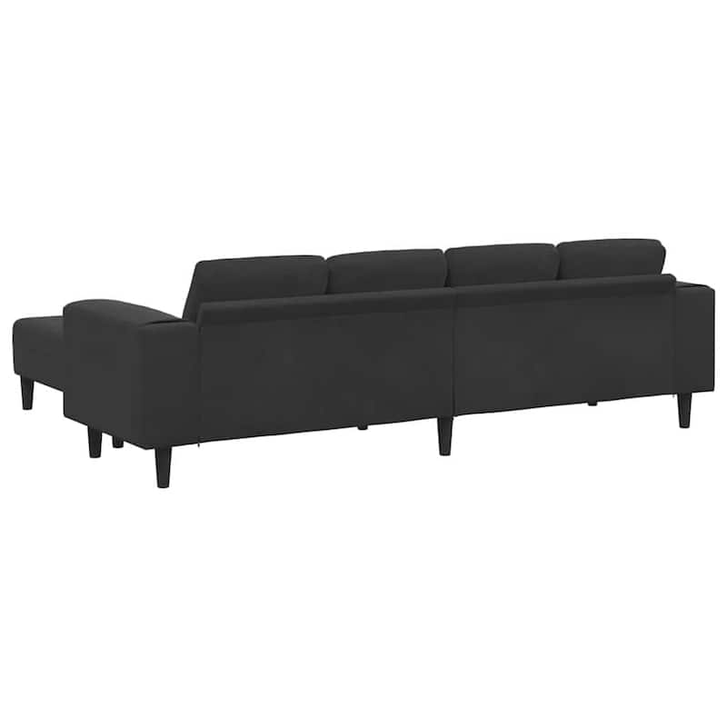 vidaXL Sofa Set Dark gray Velvet - 98.4 x 30.3 x 29.9 inch