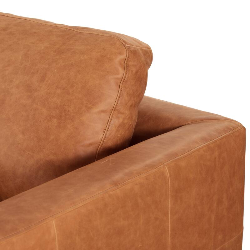 Poly & Bark Calle 114" Right-Facing Sectional - Full Grain Genuine Italian Leather