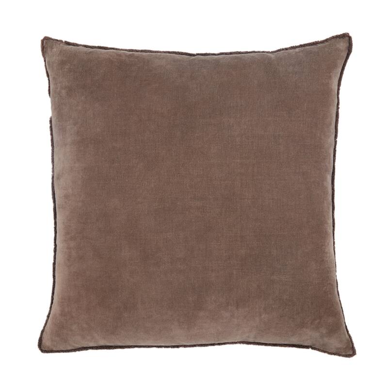 Rouen Solid Pillow - 26"X26" Cover Only - Dark Taupe