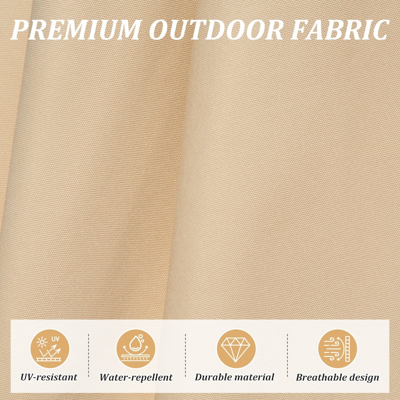 GDFStudio - Rectangular Patio Umbrella with Crank Lift and Multi-Angle Tilt, UV-Resistant Outdoor Shade