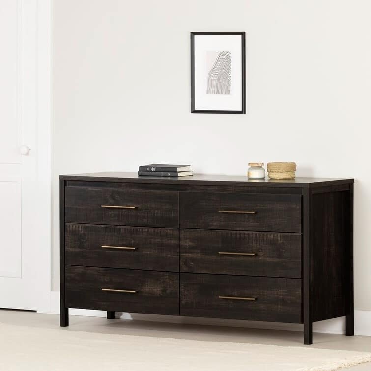Engineered Wood Modern Drawer Storage Dresser with Smooth Glides