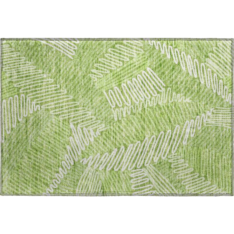Premium Washable Super Soft Contemporary Leaf Mayfield Rug