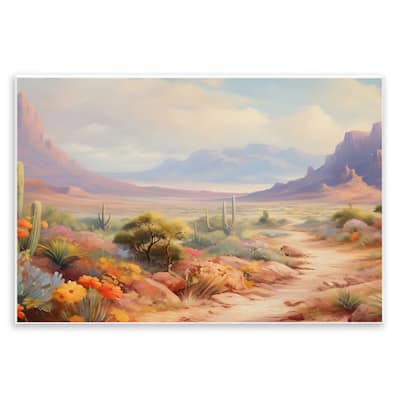 Stupell Flower Lined Desert Path Wall Plaque Art Design By Franklyn Gregory