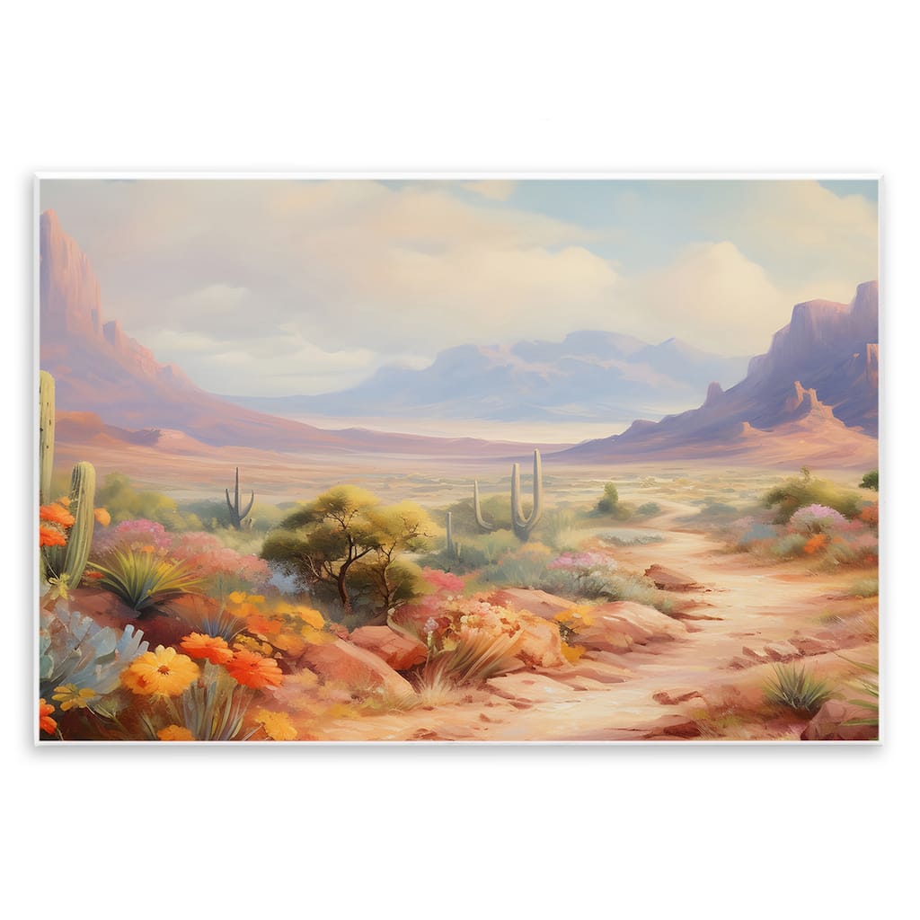 Stupell Flower Lined Desert Path Wall Plaque Art Design By Franklyn Gregory