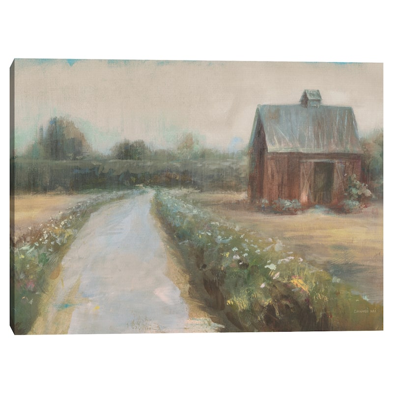 Road to the Fields Neutral by Danhui Nai Canvas Art Print