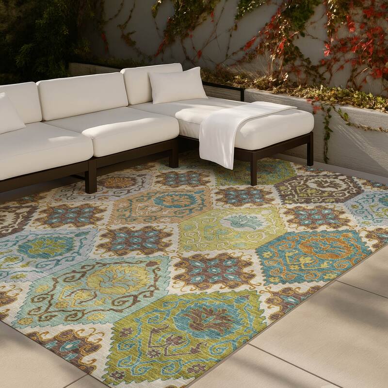 Machine Washable Indoor/ Outdoor Global Bayfield Chantille Rug