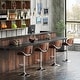 preview thumbnail 46 of 78, Bar Stools Adjustable Height Swivel Faux Leather Armless Barstools