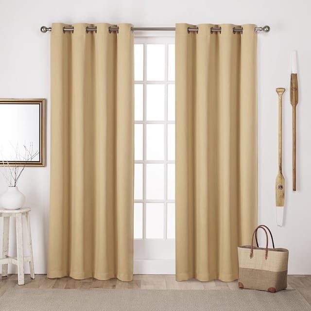 Porch & Den Boosalis Sateen Twill Blackout Curtain Panel Pair - 63 Inches - Sundress