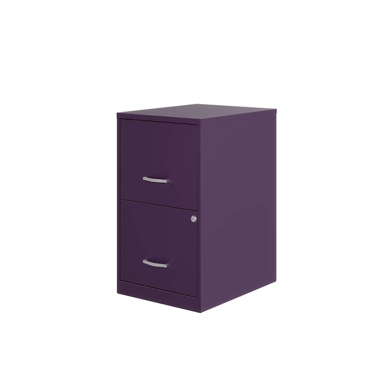 Space Solutions 18in. 2 Drawer Metal File Cabinet, Teal
