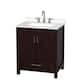 Option Espresso / White Quartz Top / Brushed Chrome