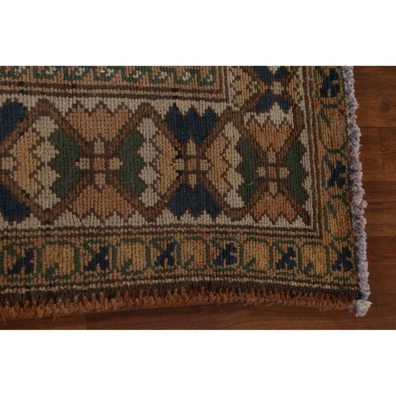 Garden Design Bakhtiari Persian Vintage Rug Geometric Wool Carpet - 6'11"x 9'6"