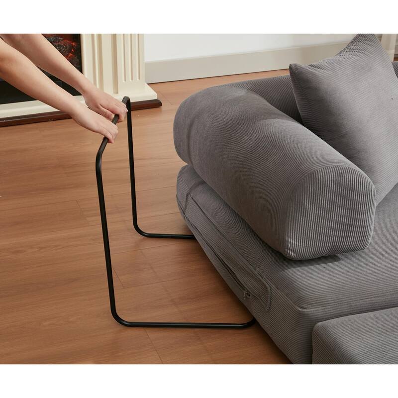 Folding Convertible Out Sleeper Sofa Bed,4-in-1 DIY Combination Convertible Sofa