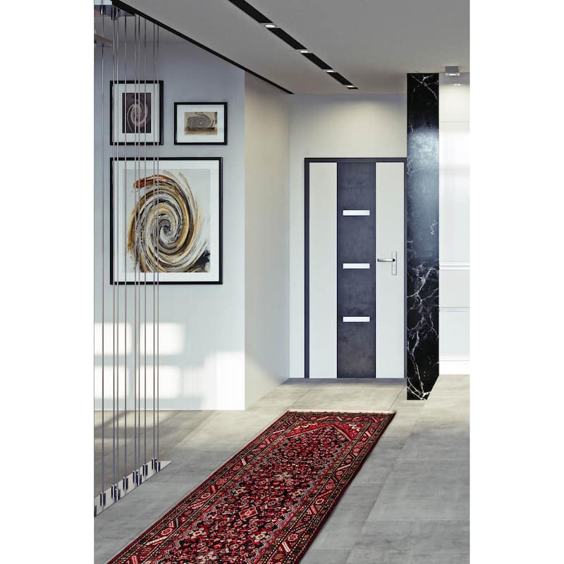 ECARPETGALLERY Hand-knotted Anadol Navy Wool Rug - 3'7 x 11'7