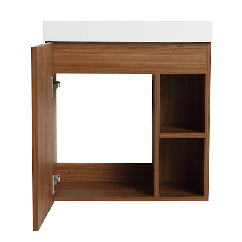 Bathroom Vanity With Sink In 20 Inch, Floating Bathroom Vanity With Soft Close Door