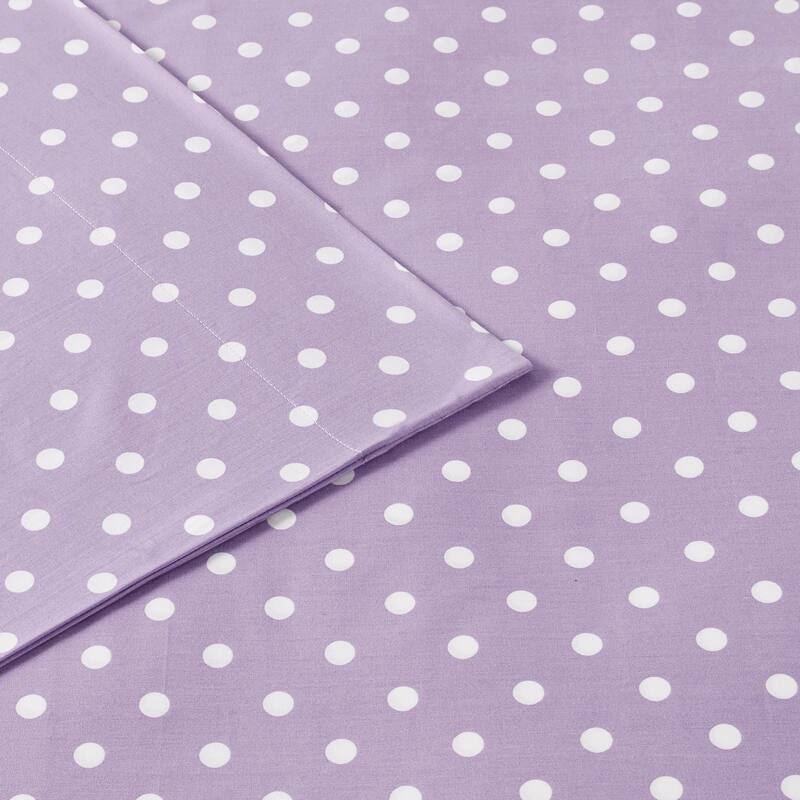 Intelligent Design Polka Dot Printed 100% Cotton Sheet Set