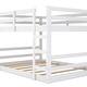 preview thumbnail 7 of 7, White Kids Bed Bunk Bed with Ladder ,Full Over Full