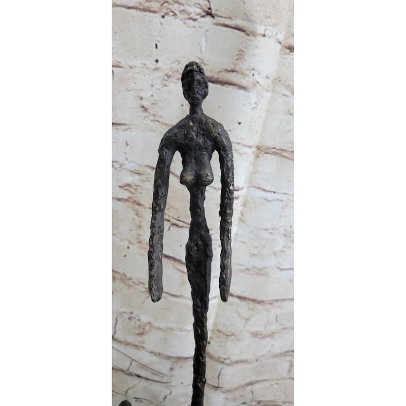 Le Chariot By Alberto Giacometti - Surrealist Bronze Sculpture On Marble Base
