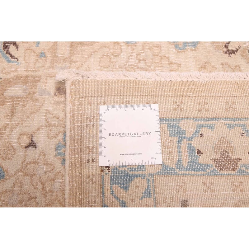 ECARPETGALLERY Hand-knotted Antalya Vintage Beige Wool Rug - 9'7 x 12'10