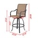 preview thumbnail 11 of 20, Patio Festival 6-Person Bar Height Swivel Bistro/ Dining Set