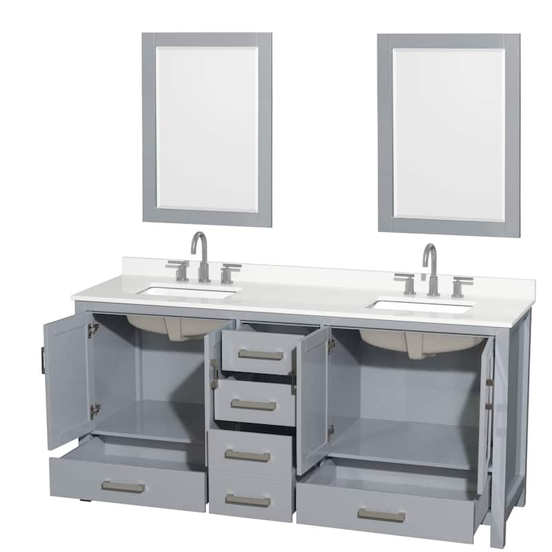 Wyndham Collection WCS141472D-QTZ-US3M24 Sheffield 72" Free Standing