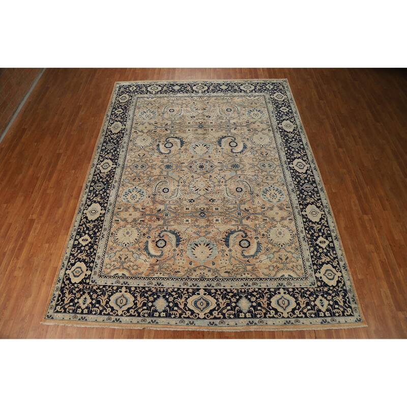Hand Knotted Oriental 100% Wool Carpet Transitional All-Over Oranges & Rust Oushak Area Rug - 12' 1'' X 9' 1''