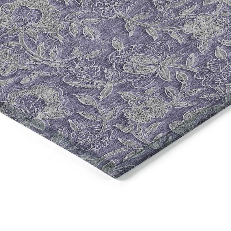 Machine Washable Indoor/ Outdoor Chantille Floral Rug