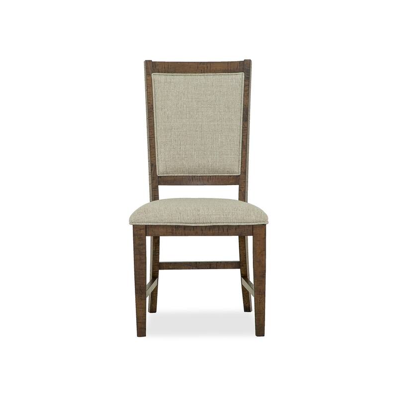 Magnussen Home Bay Creek Toasted Nutmeg Step Upholstered Side Chair Two Pack - 19.75''W x 24''D x 39.75''H
