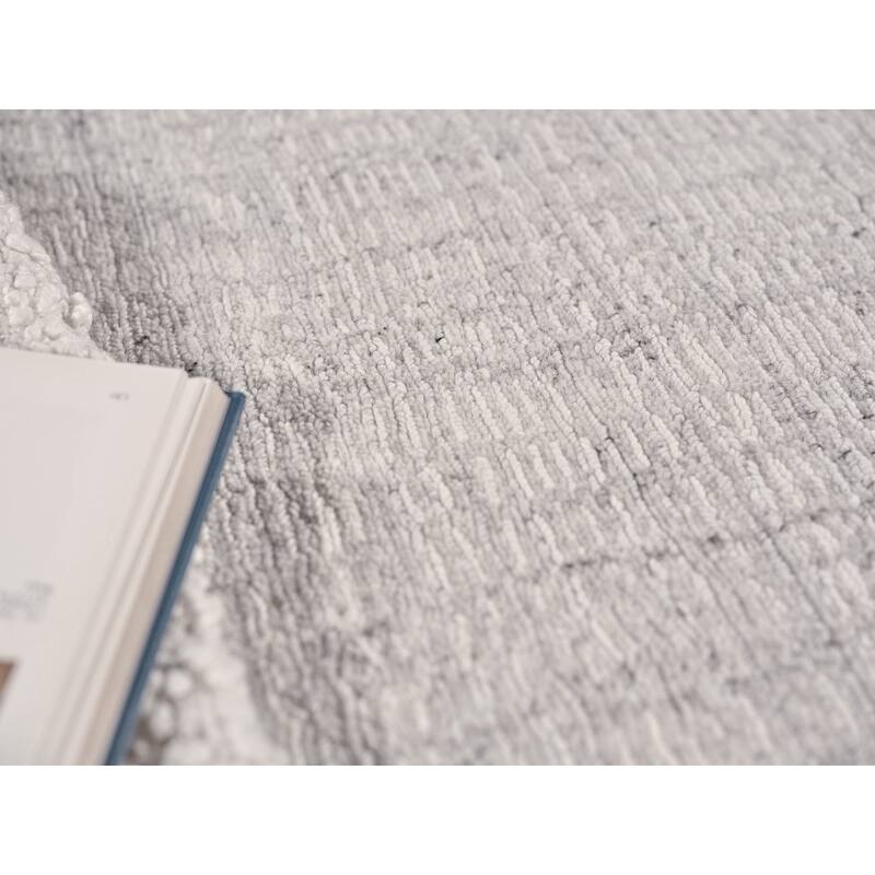 Exquisite Rugs Alpine Handmade Handloomed New Zealand Wool Taupe/Ivory Area Rug