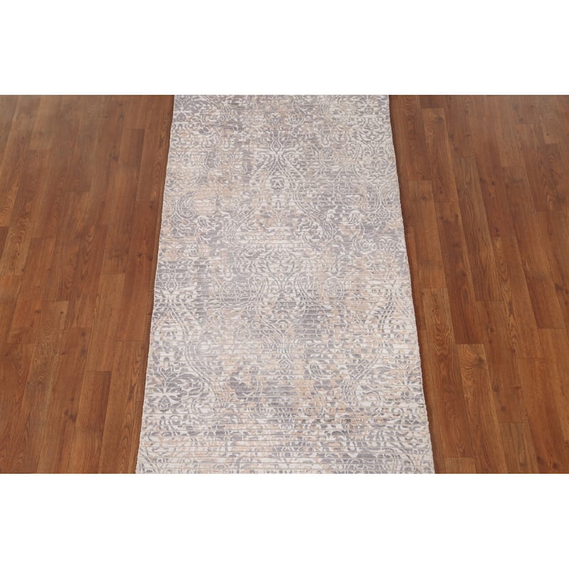 Modern Indian Accent Rug Handmade Indian Wool Carpet - 2'8"x 6'5"