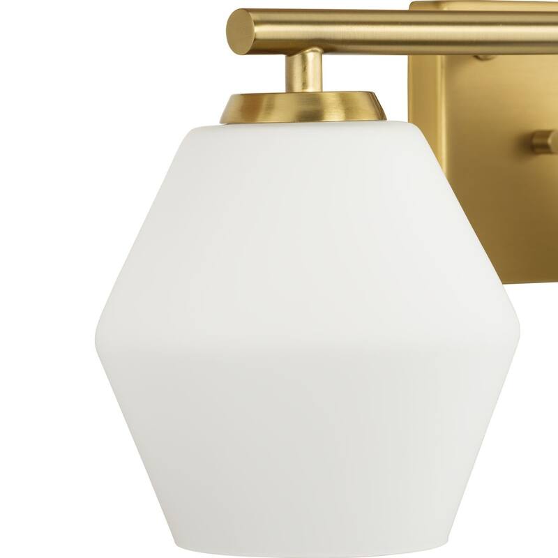 Copeland Collection Three-Light Brushed Gold Vanity Mid-Century Modern Vanity Light - 24 in x 7 in x 7.5 in