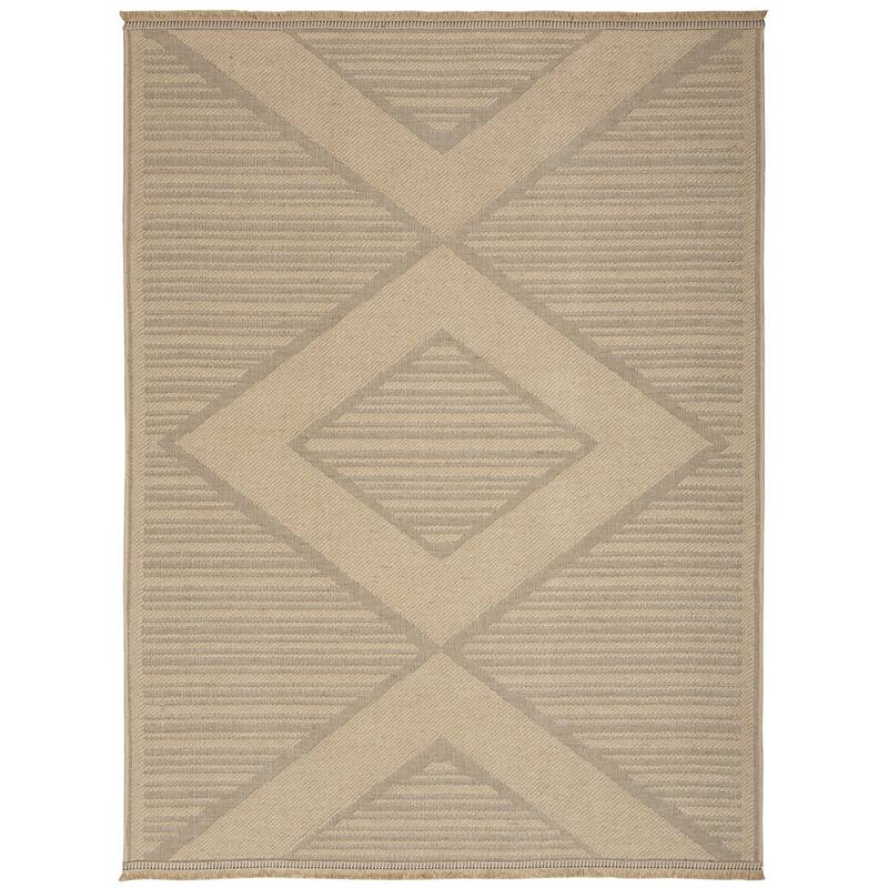 HomeRootsGeometric Modern Rectangle Area Rug - 87' X '63' X '0.25