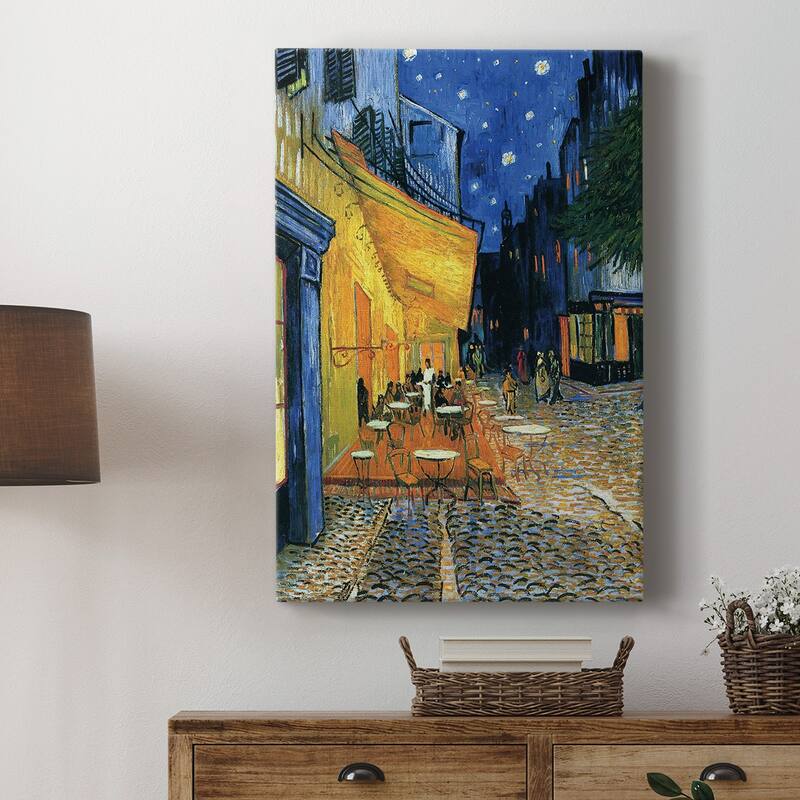 Cafe Terrace at Night Premium Gallery Wrapped Canvas - Ready to Hang