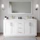 Option White / White Quartz Top / Brushed Gold Hardware