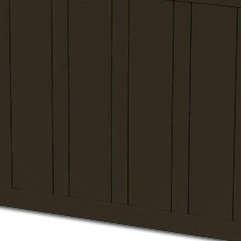 Ram Quality Products Outdoor Backyard Patio Storage Deck Box, 71 Gallon, Brown - 48 x 24 x 22.4 inches