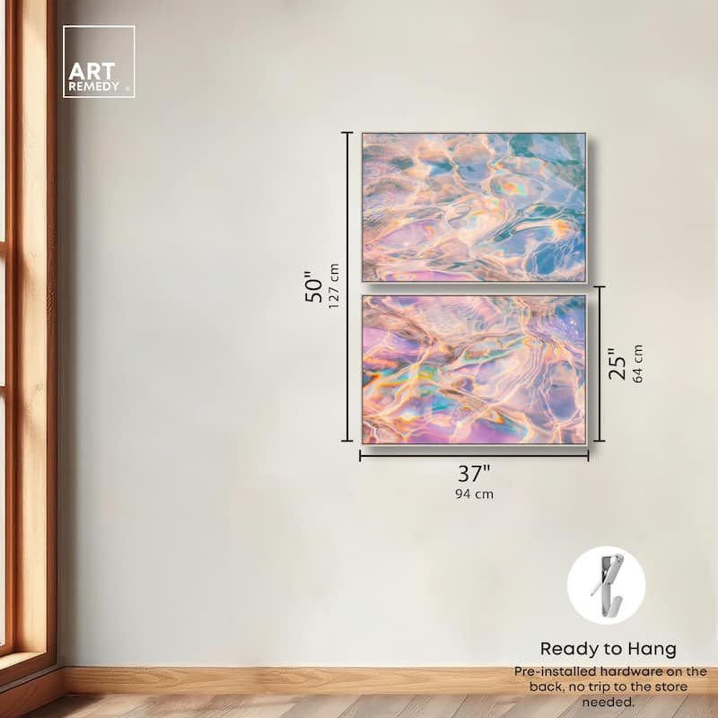 Metallic Drift II Canvas Set of 2 by Art Remedy