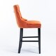 preview thumbnail 11 of 56, Set of 2 Contemporary Velvet Upholstered Barstools with Button Tufted Decoration