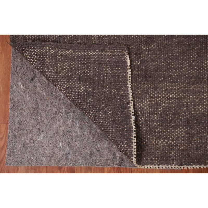 Hand Woven Oriental 100% Jute Carpet Southwestern Modern Brown Kilim Area Rug - 9' 9'' X 8' 4''
