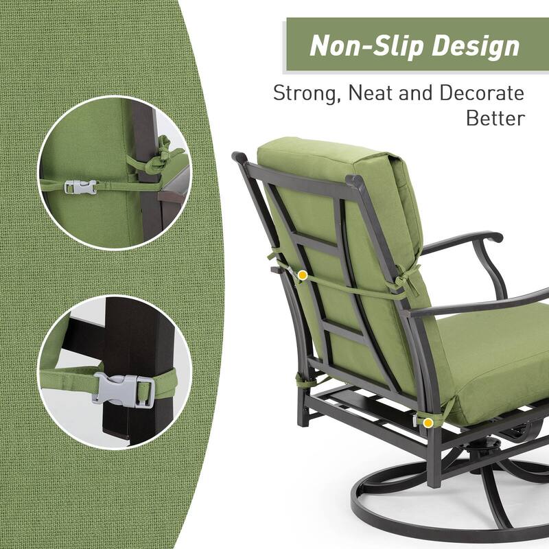 Aoodor Patio High Back Chair Cushions Set of 4, 46x21x4 Inches(Only Cushions)