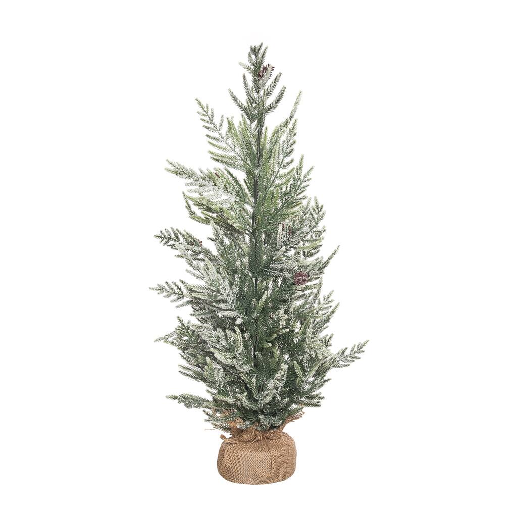 Transpac Artificial 24 in. Multicolor Christmas Relaxed Leaf Tree