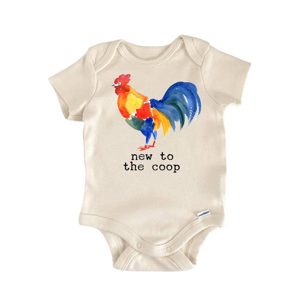New To The Coop Chicken Farm - Baby Boy Girl Clothes Infant Bodysuit Funny Cute Newborn