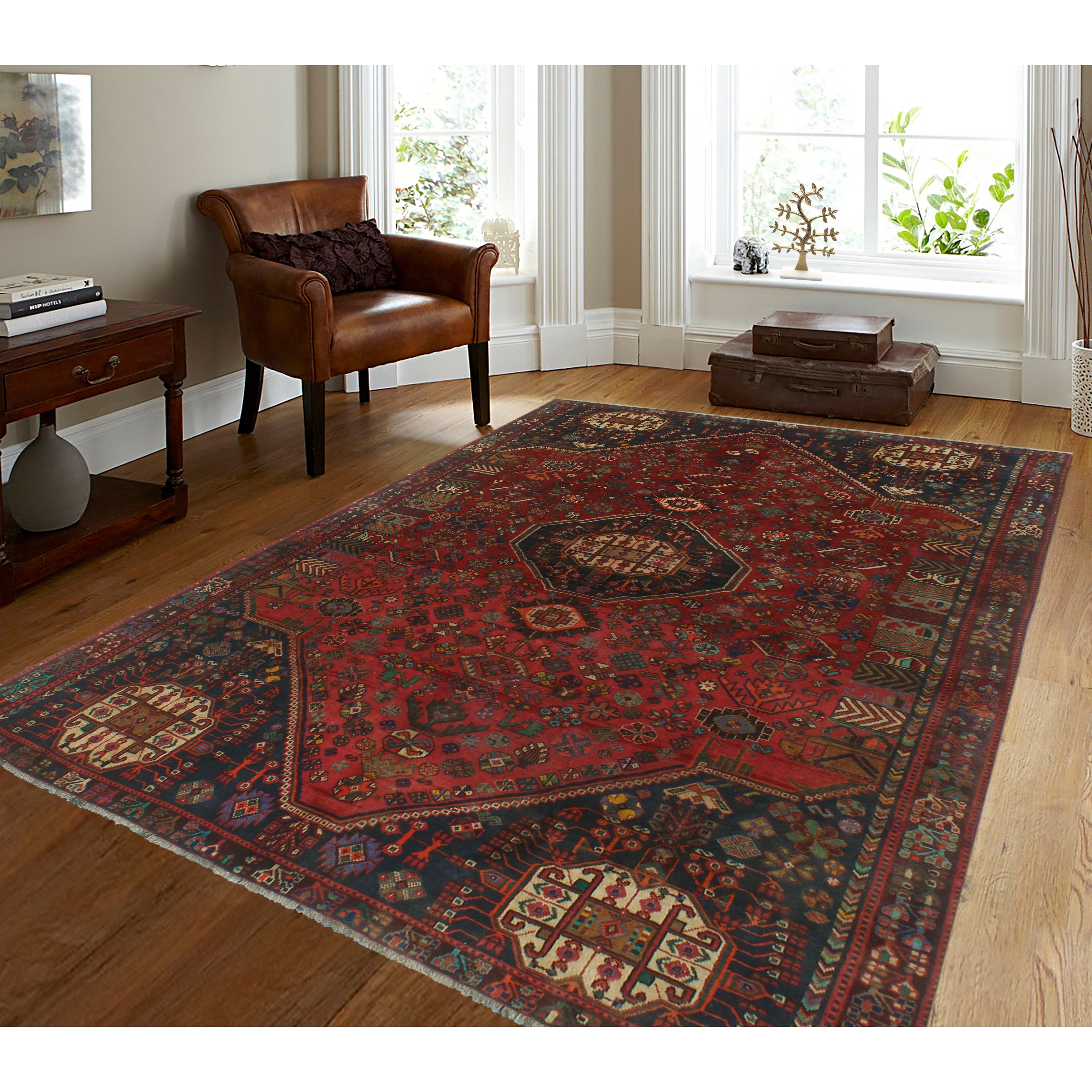 6'5 x 9'4 NOORI RUG Semi Antique Jasmyne Red/Beige Rug 6'5 x 9'4 NOORI RUG Semi Antique Jasmyne Red/Beige Rug